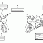 CBR1000RR Наклейки предупреждения