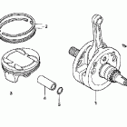 CRF450X Коленвал,поршни