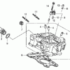 VTX1300C Задняя головка цилиндров