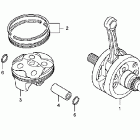 CRF150RB Коленвал,поршни