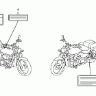 VT750C2F Наклейки предупреждения