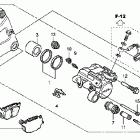 VTX1300T Задний суппорт тормозной