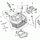 CRF100F Головка цилиндра