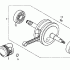 CRF70F Коленвал,поршни