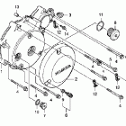 VT750C Крышка картера левая