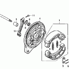 VT750C2F Задний тормоз