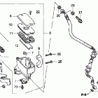 VTX1300C Главный тормозной цилиндр - передний