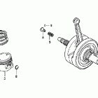 CRF100F Коленчатый вал -поршни
