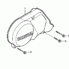 CRF70F Крышка картера левая