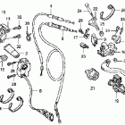 CRF450X Рычаги ,переключатели ,троса