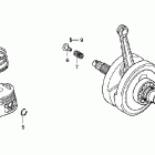 CRF80F Коленвал,поршни