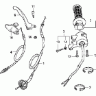 CRF50F Рычаги ,переключатели ,троса