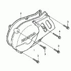 CRF100F Крышка картера левая