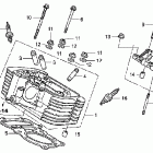 VT750C Задняя головка цилиндров