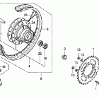 CRF100F Заднее колесо