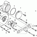 CRF230L Крышка картера левая