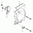 CMX250C Левая задняя крышка картера