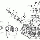 VTX1800F1 Головка цилиндров задняя
