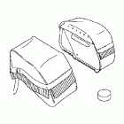 VTX1300C Leather saddlebags (18l) (fringed)