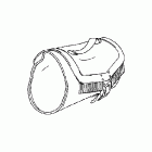 VTX1300C Leather touring bag (fringed)