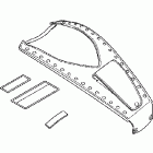 VTX1800F3 Tank belt leather (studded)