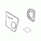 VTX1300C Chrome billet swingarm pivot cover set (v)