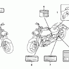 VTX1800F1 Наклейки предупреждения