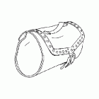 VTX1300C Leather touring bag (studded)