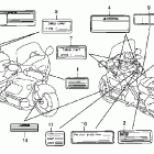 GL1800 Наклейки предупреждения