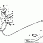 CRF70F Рулевые рычаги , переключатели и тросы