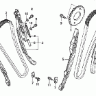 VTX1300C Цепь ГРМ и натяжитель