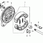 VT750DCA Задний тормоз