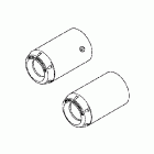 GL1800 Chrome exhaust tips (w / gl logo)