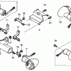 VTX1300S Сигналы поворотов перед и зад