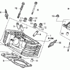 VT750CA Задняя головка цилиндров