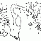 CRF450X Рулевые рычаги , переключатели и тросы