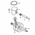 CR125R Коленвал и поршни