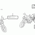 VT750DCA Наклейки предупреждения