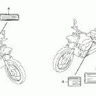 VTX1300C Caution labels @ marks