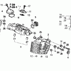 VTX1300C Крышка головки заднего цилиндра