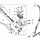 VT600CD Главный тормозной цилиндр - передний