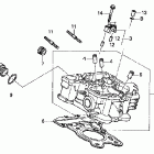 VTX1300C Задняя головка цилиндров