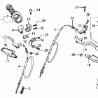 CRF100F Рулевые переключатели, рычаги и троса