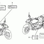 VT750CA Предупредительные таблички