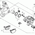 VTX1300C Задний суппорт тормозной