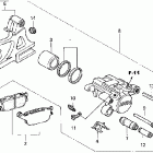 CBR600F4 Задний суппорт тормозной