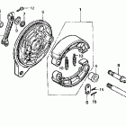 VT750DCA Задний тормоз