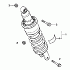 CB600F Задний амортизатор