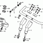 VT750DCA Руль и панель переднего номера