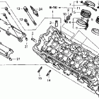 CB600F Головка цилиндра
